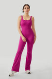 V-Back Butt Lift Flared Leg Jumpsuit