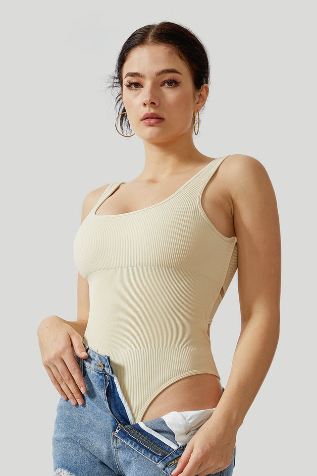 Openback Crossing Seamless Bodysuit