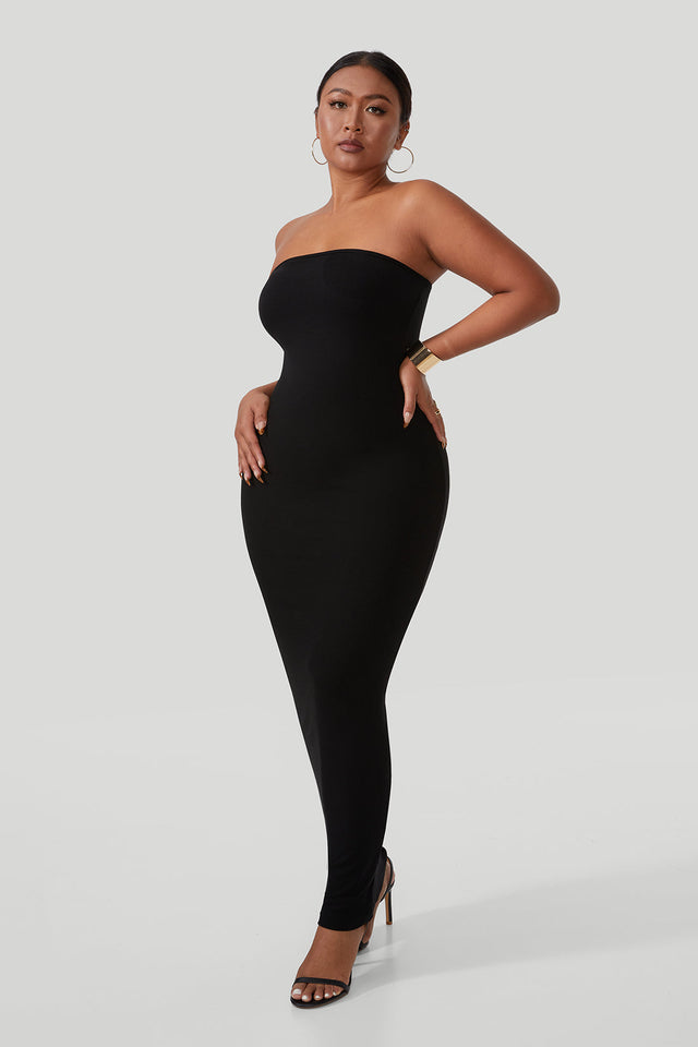 Strapless Maxi Dress With Built-In Shapewear