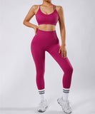 Asymmetrical Straps 2Pcs Seamless Butt Lift Legging Set