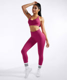 Asymmetrical Straps 2Pcs Seamless Butt Lift Legging Set