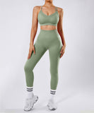 Asymmetrical Straps 2Pcs Seamless Butt Lift Legging Set