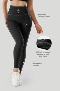 Formende Leggings mit Po-Polsterung und Nähten