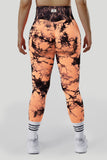 Nahtlose Leggings mit hoher Taille und Po-Lift im Batik-Stil