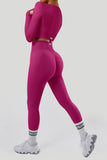 Solid Color Cross Straps 2Pcs Seamless Butt Lift Legging Set